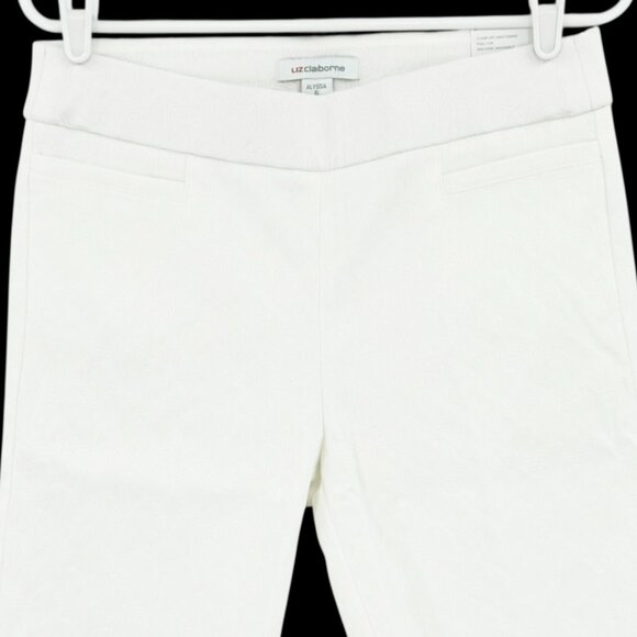 Liz Claiborne Women's Pull-on Alyssa White Bermuda Shorts Sz 6 Comfort Waist NWT - Picture 3 of 14